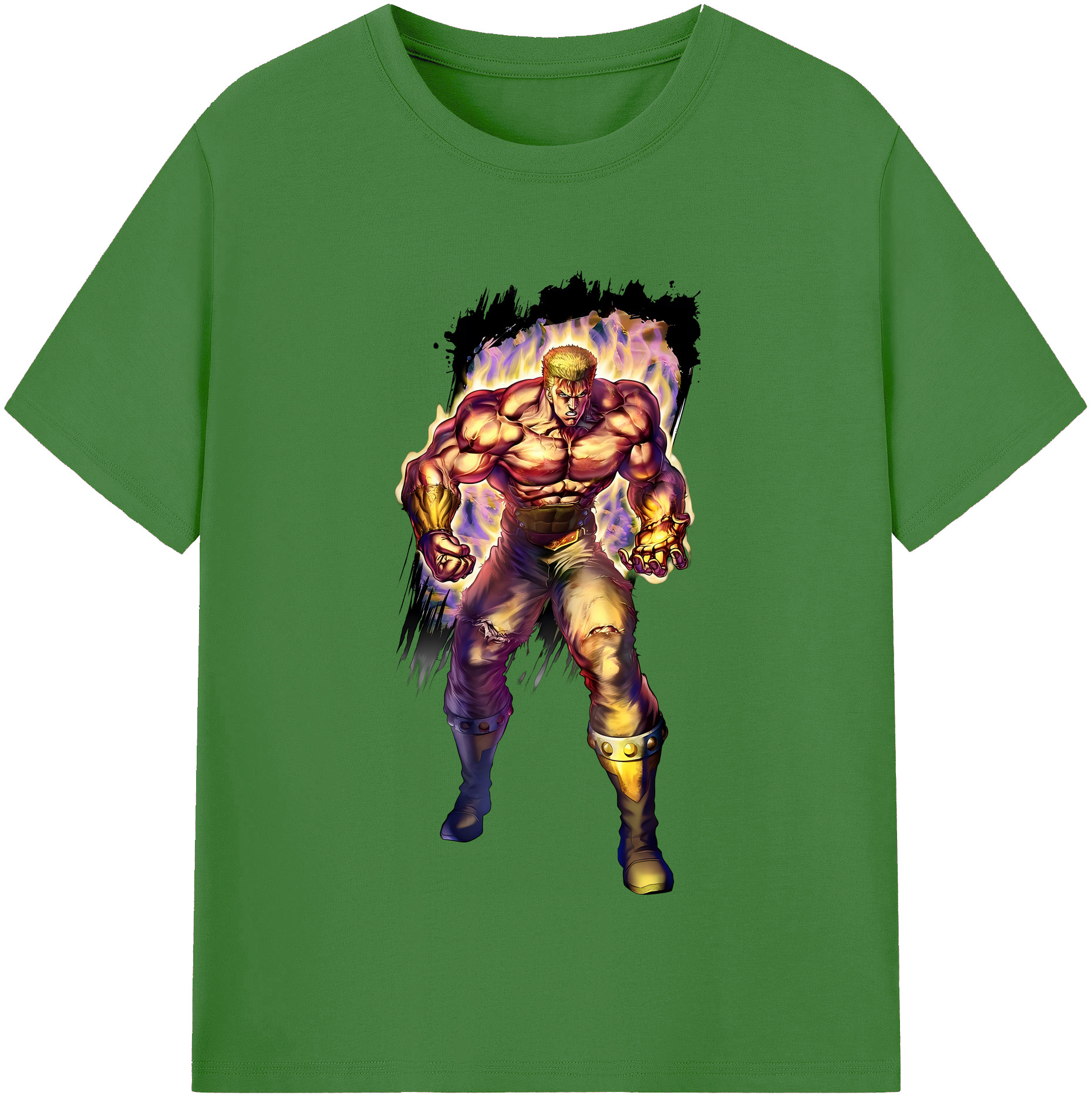 （画像用） 北斗の拳 Fist of the North Star レディースカジュアルプリントTシャツ（綿100％）